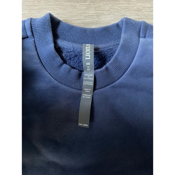 Vuori Restore Oversized Crew 2.0 French Blue Size Extra Small New With Tags - Picture 6 of 9